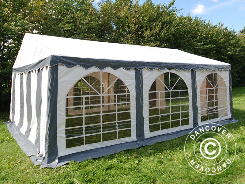 Tendone per feste Original 4x6m PVC 900, Grigio/Bianco