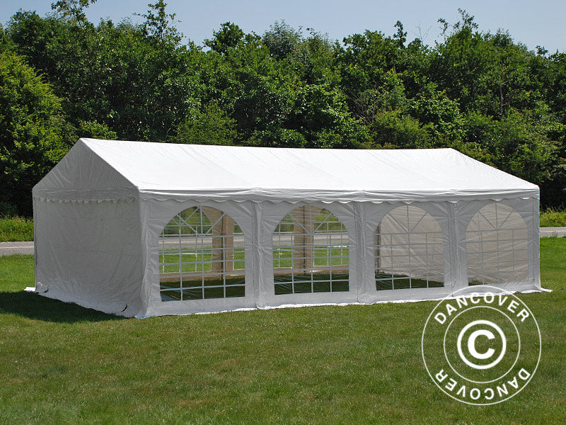 Partyzelt Original 4x8m PVC 900, Weiß