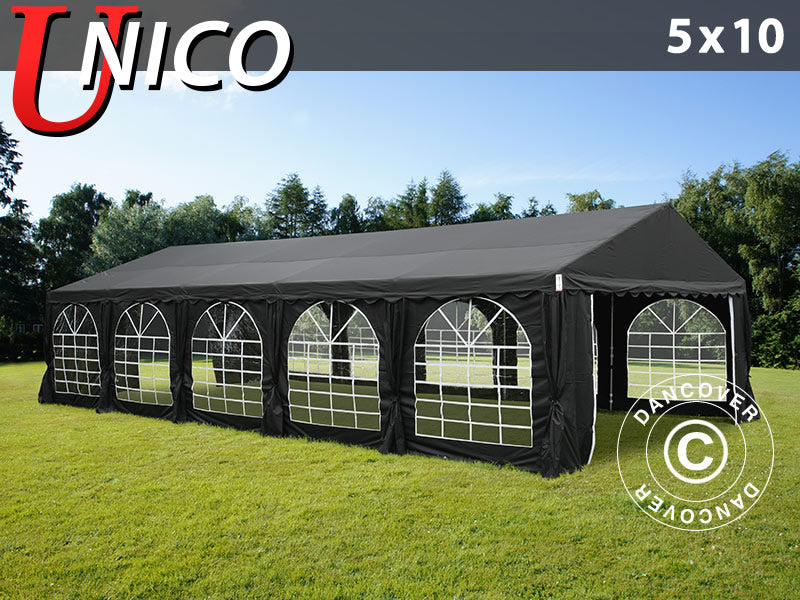 Tendone per feste UNICO 5x10m, Nero