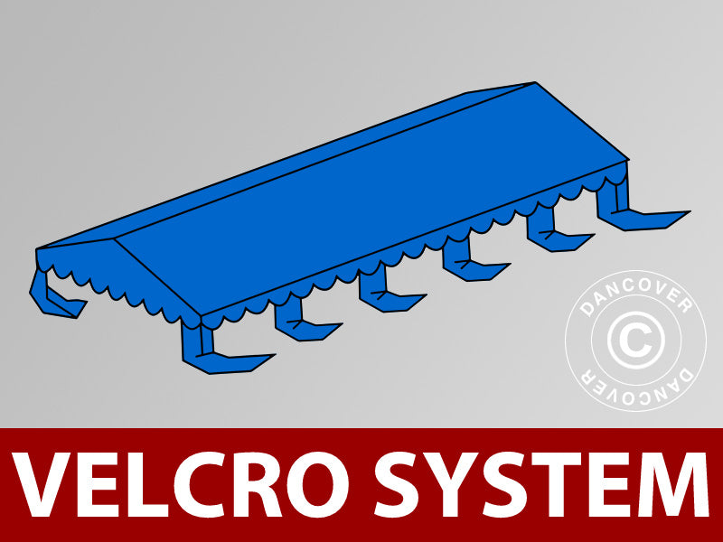 Toile de toit pour tente de réception UNICO, PVC/Polyester, 5x10m, Bleu
