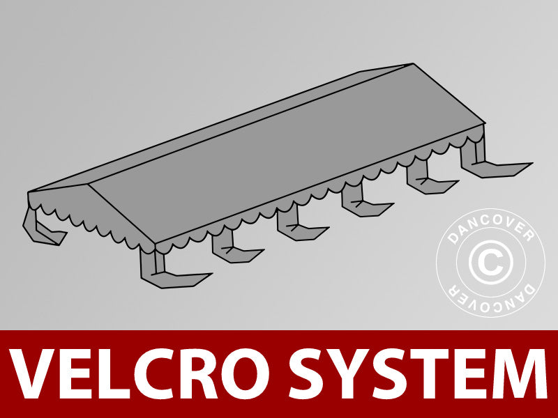 Toile de toit pour tente de réception UNICO, PVC/Polyester, 5x10m, Gris foncé