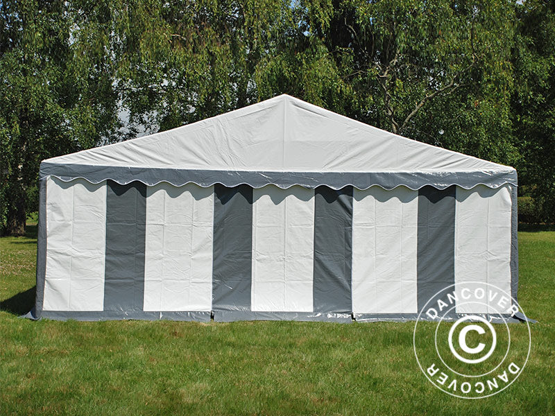 Tente de réception Exclusive 6x10m PVC 900, Gris/Blanc
