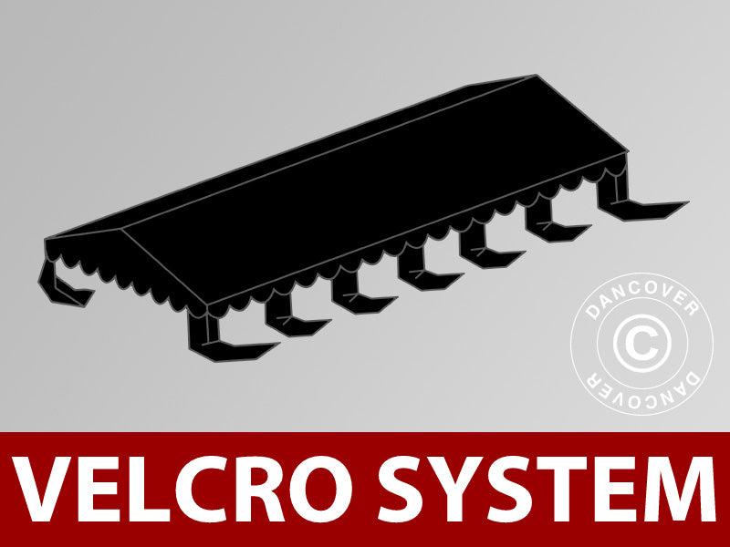 Toile de toit pour tente de réception UNICO, PVC/Polyester, 6x12m, noir