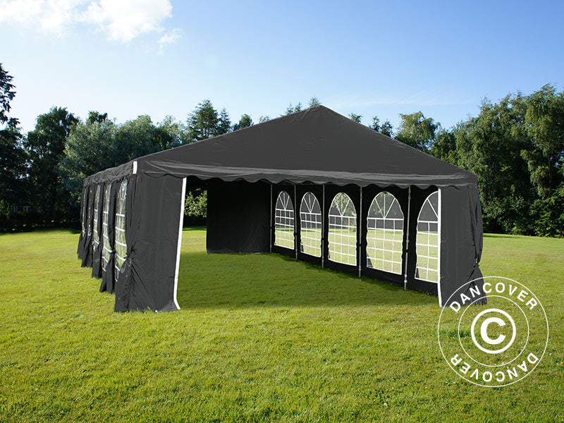 Partyzelt UNICO 6x12m, Schwarz