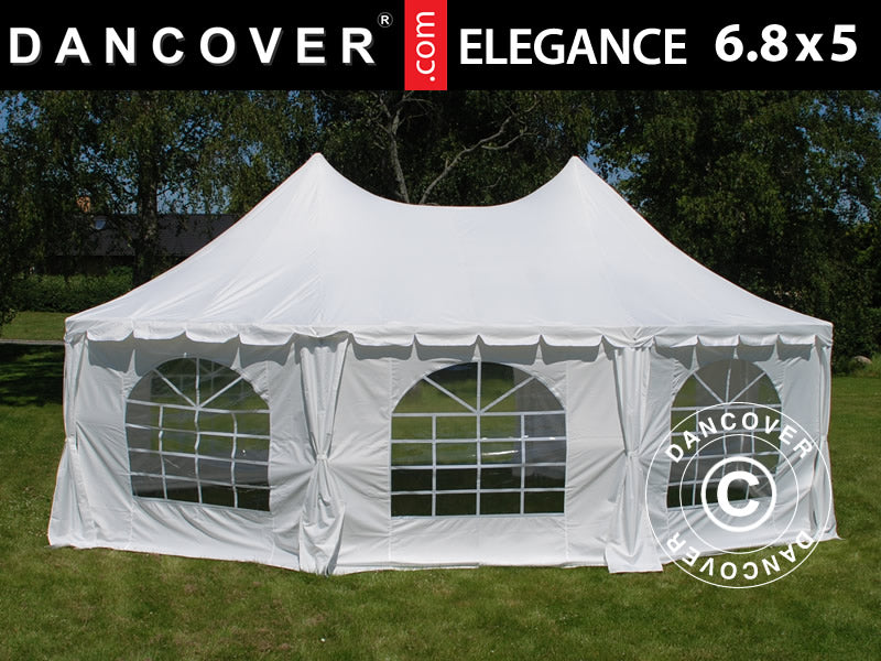 Tendone per feste Elegance 6,8x5m, Bianco
