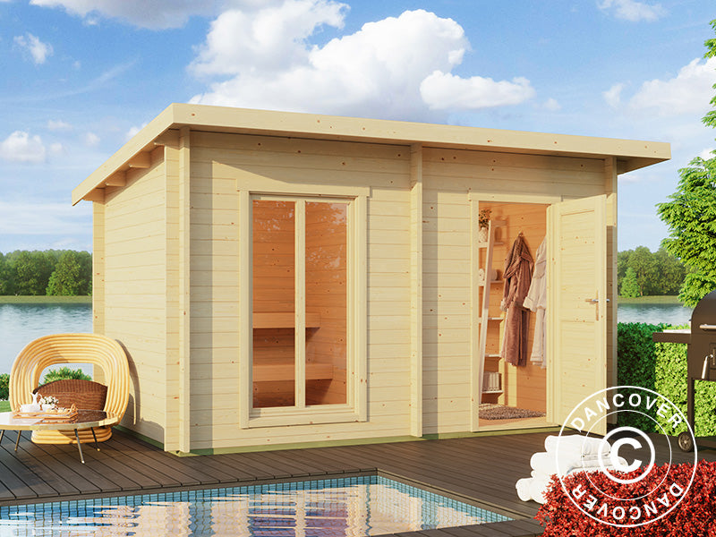 Holzsauna Levi, 4x2,2m, 8,26m², Natur