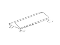 Dachplane für das Partyzelt Plus 4x8m PE, Weiß