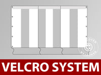 Parete terminale PLUS 5m con stretta porta, Bianco/Grigio