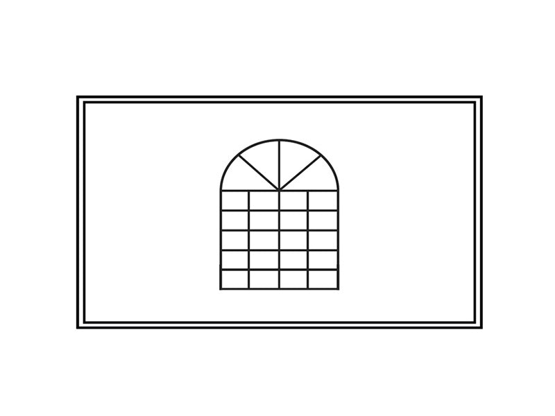 Paroi latérale avec fenêtre pour PartyZone Pagoda, 3m, Blanc