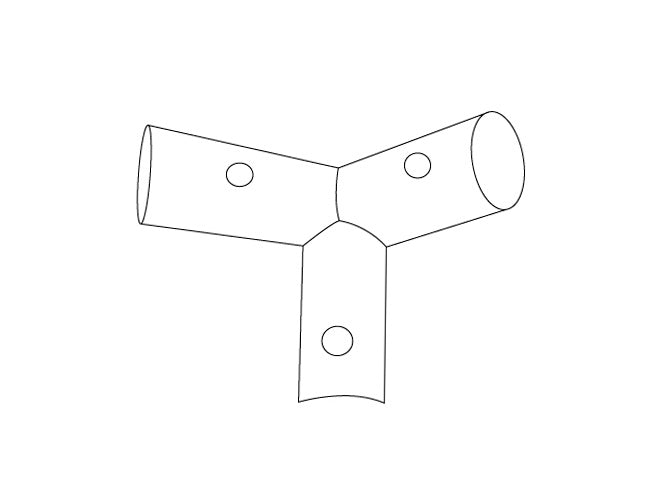 Aggancio a 3 vie, Ø42mm, 110°