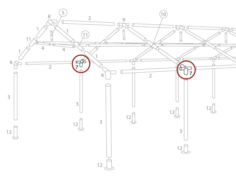 Aggancio a 4 vie, Ø42mm, 110°