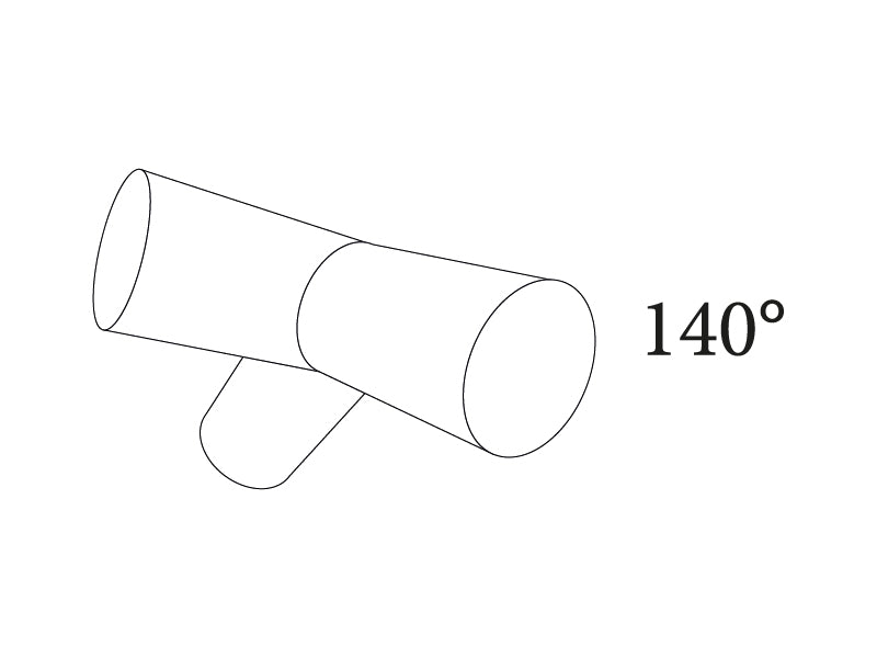 3-Wege-Verbindungsstück, Ø42mm, 140°