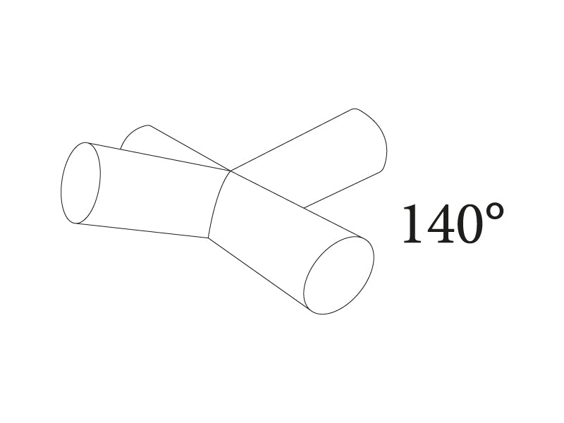 4-Wege-Verbindungsstück, Ø42mm, 140°