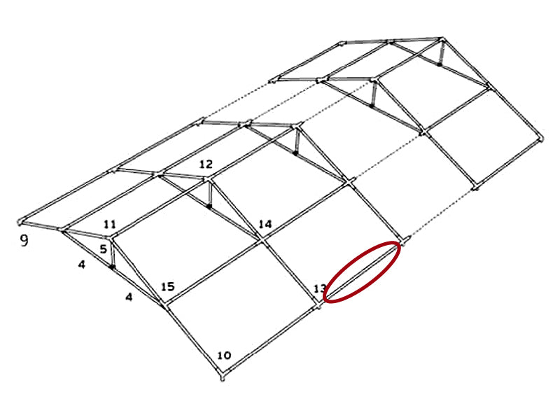 Tubo per il tetto, Ø38x1880mm