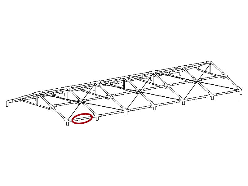 Tubo per il tetto, Ø38x1880mm
