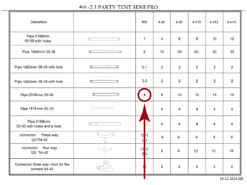 Tube pour toit, Ø50mm, 2030mm
