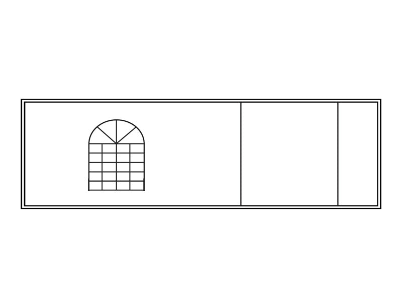 Paroi latérale avec porte pour PartyZone Pagoda, 5m, Blanc