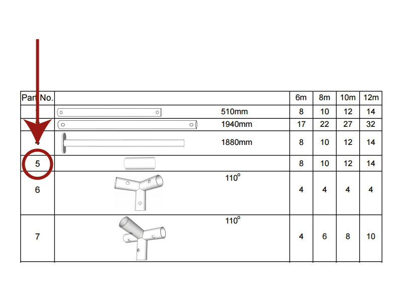 Double fixation, Ø42mm, 200mm