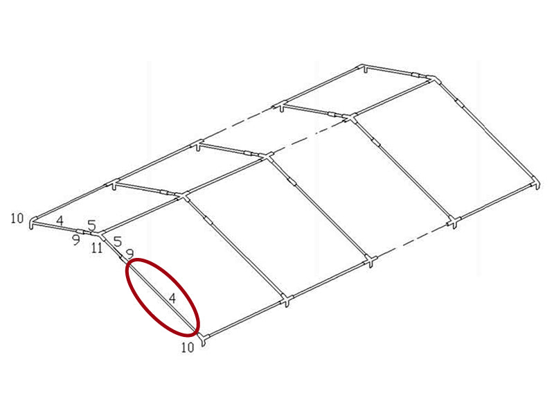 Tube pour toit, Ø50mm, 1940mm