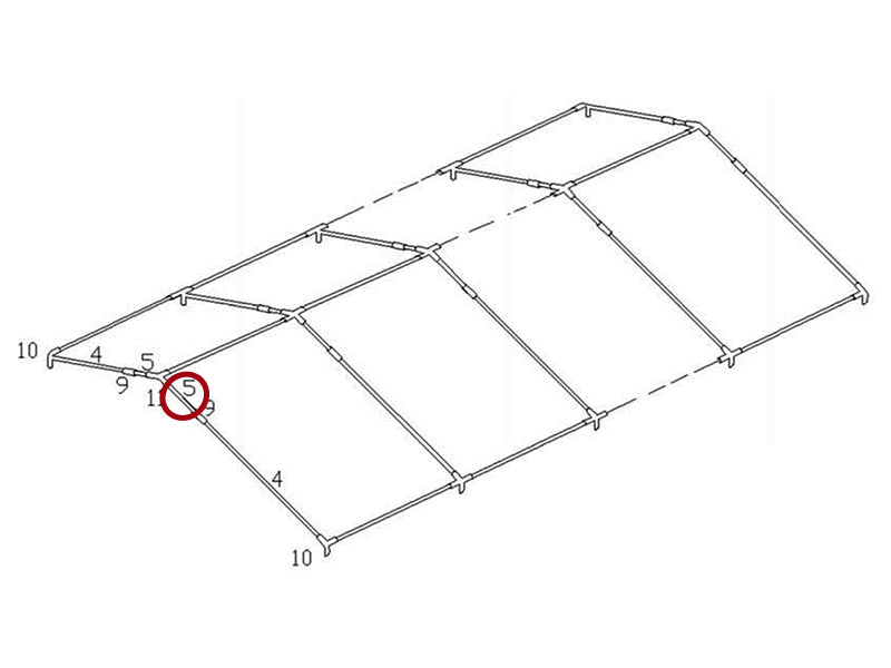 Tube pour toit, Ø50mm, 435mm