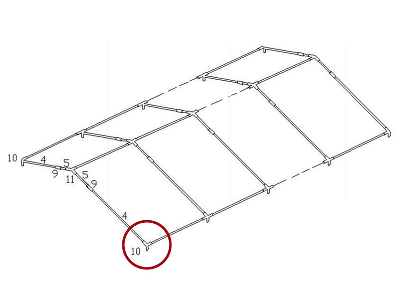 Triple fixation, Ø42+Ø54mm, 110°
