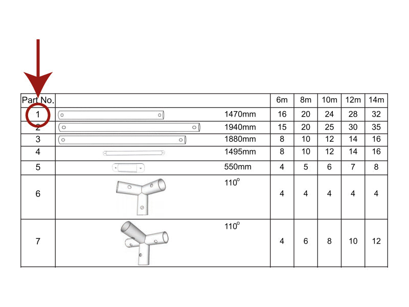 Tubo per il tetto, Ø38mm, 1470mm