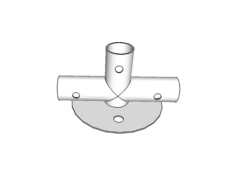 3-Wege-Verbindungsstück für Grundrahmen, Ø42mm, 250x80mm