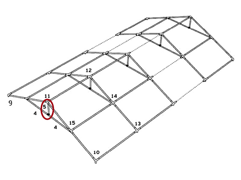 Tube pignon vertical, Ø25mm, 550mm