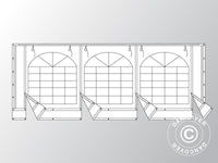 Parete terminale con grande finestra e porta ampia, 6m, Ritardante di fiamma PVC, Bianco