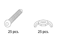 Borsa con dadi a farfalla e viti