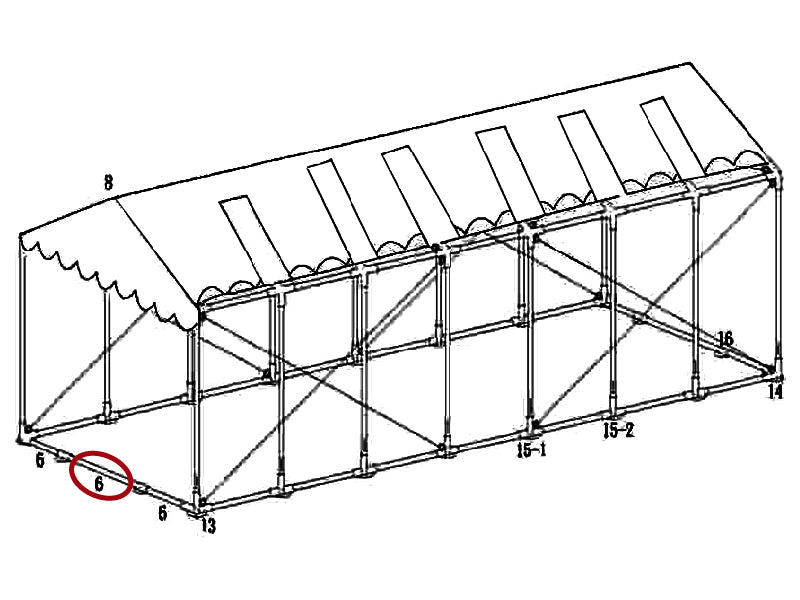 Tube pour toit, Ø38mm, 2210mm