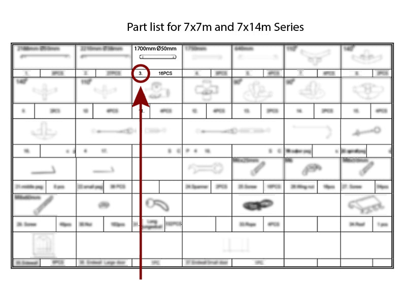 Dachrohr, Ø50mm, 1700mm