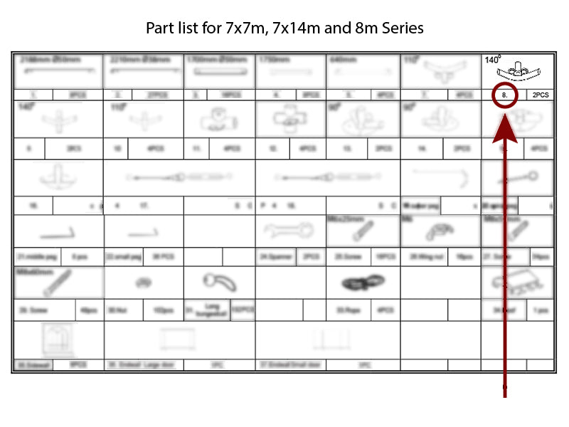 Aggancio a 3 vie, Ø42+Ø54mm, 140°