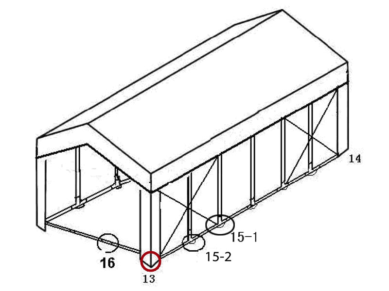 Aggancio a 3 vie per telaio di fondo, Ø42+Ø54mm, 90°