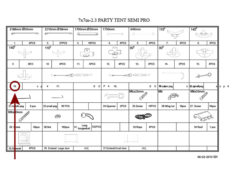 Aggancio a 3 vie per telaio di fondo, Ø42+Ø54mm