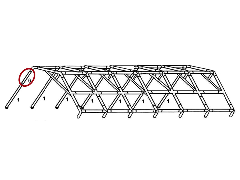 Gamba d'appoggio, Ø50mm, 400mm