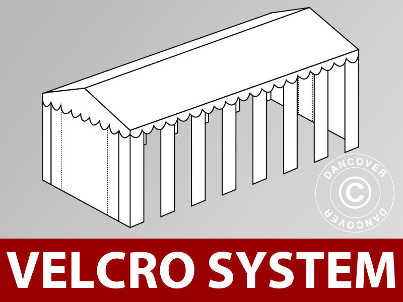 Copertura del tetto in Velcro per il tendone SEMI PRO Plus CombiTents® 8x16m, Bianco