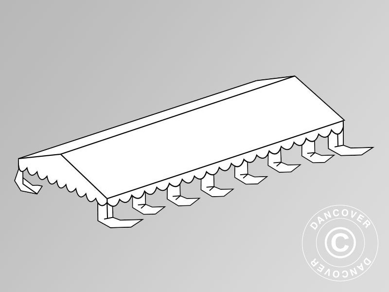 Toiture pour Tente de réception SEMI PRO Plus CombiTents® 7x14m, Blanc