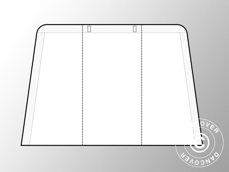 Parois d-extrémité/porte pour Serre tunnel 3,6x6m, 3,6x7,2m et 3,6x8,4m, feuille 180 micron, Transparent
