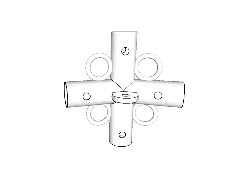 Connecteurs 3 voies avec 4 anneaux + brides, 42-54 mm, 140⁰