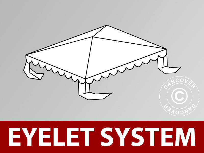 Toile de toit pour tente de réception UNICO, PVC/Polyester, 3x3m, blanc