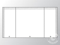 Mur d'extrémité UNICO 3m avec entrée étroite (3x6m), Blanc