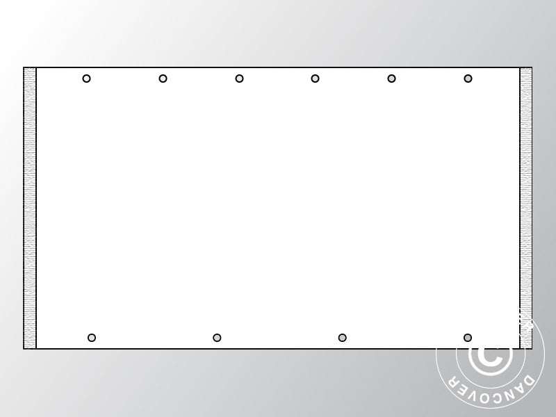 Giebelwand UNICO 3m (3x3m), Weiß