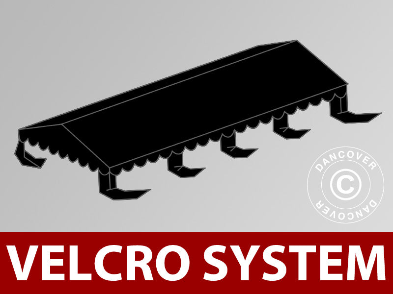 Copertura per il tetto del Tendone per Feste UNICO, PVC/Poliestere, 4x8m, Nero