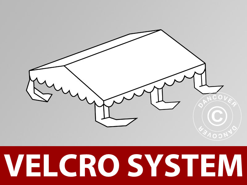 Toile de toit pour tente de réception UNICO, PVC/Polyester, 4x4m, blanc