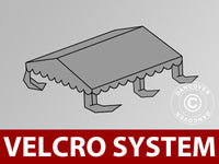 Copertura per il tetto del Tendone per Feste UNICO, PVC/Poliestere, 4x4m, Grigio Scuro