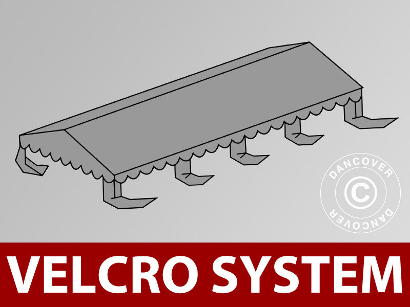 Copertura per il tetto del Tendone per Feste UNICO, PVC/Poliestere, 5x8m, Grigio Scuro