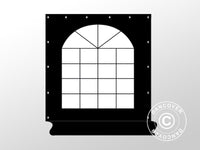 Paroi latérale avec fenêtre 2,33m, polyester, Noir