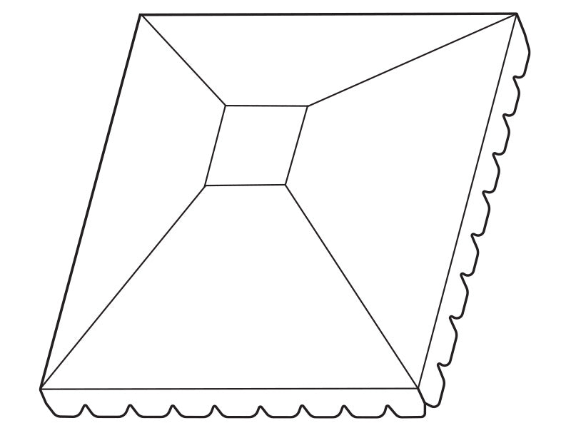 Tetto per Gazebo da giardino Osiris 3x3m, Grigio
