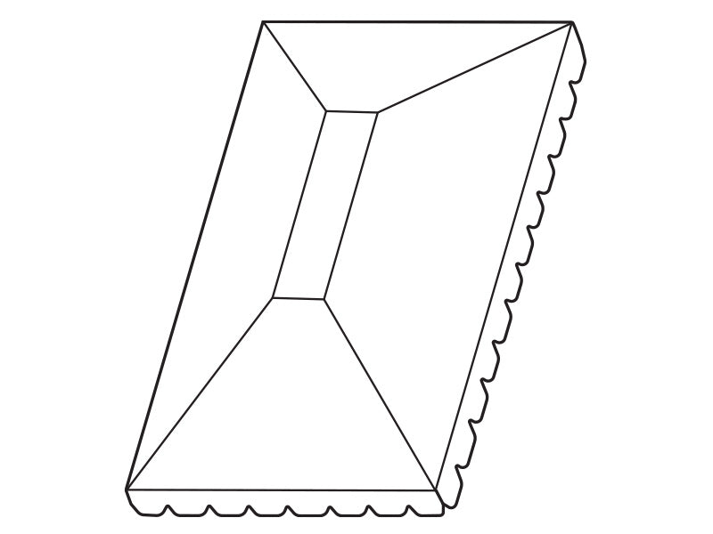 Toit pour Tonnelle de jardin Osiris 3x4m, Gris